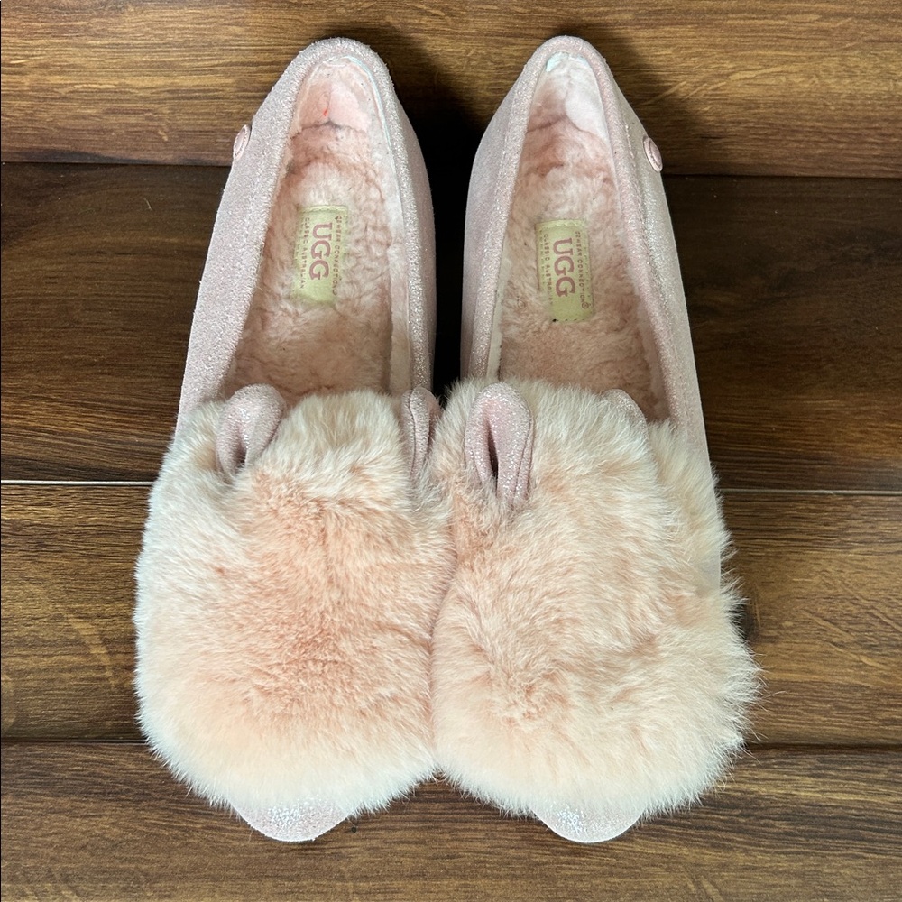 UGG Blush Furry Slippers